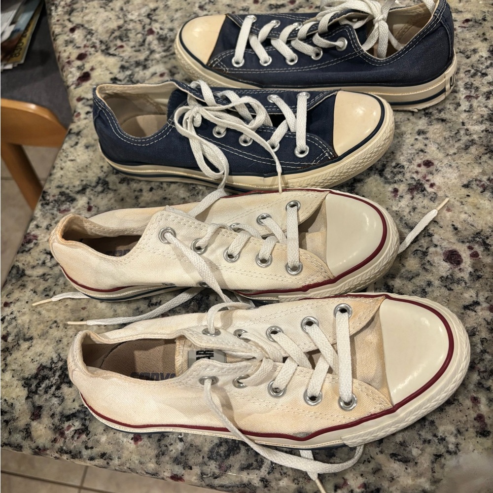 Converse Bundle  Navy and white Athletic Shoes